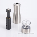 Stainless steel batteries powered salt and pepper mill